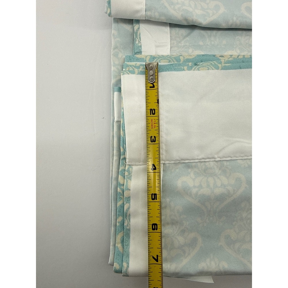 Ambesonne Blue Damask Premium Window Curtains 2 Panel Set Rod Pocket 56x84 - Picture 5 of 6